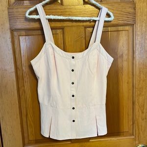 NWT Banana Republic dressy tank. Pink. Fitted detailing.
